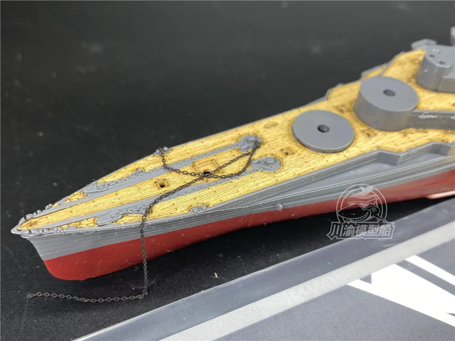 1/700 Scale Wooden Deck for Fujimi 46036 IJN Haruna Battleship Model