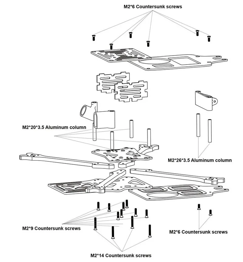 BETAFPV x-knight 360 rama z włókna węglowego x-knight 360 śmigło zalecane 2004 silniki bezszczotkowe