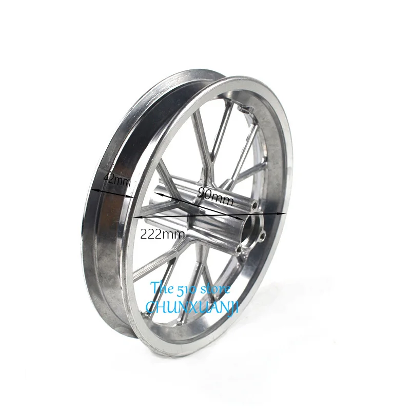 1 Pair High Quality Front Rear 121/2 x 2.75 Tire Wheel Rim Replacement for 49cc Mini Moto Pocket Dirt Bike, Silver