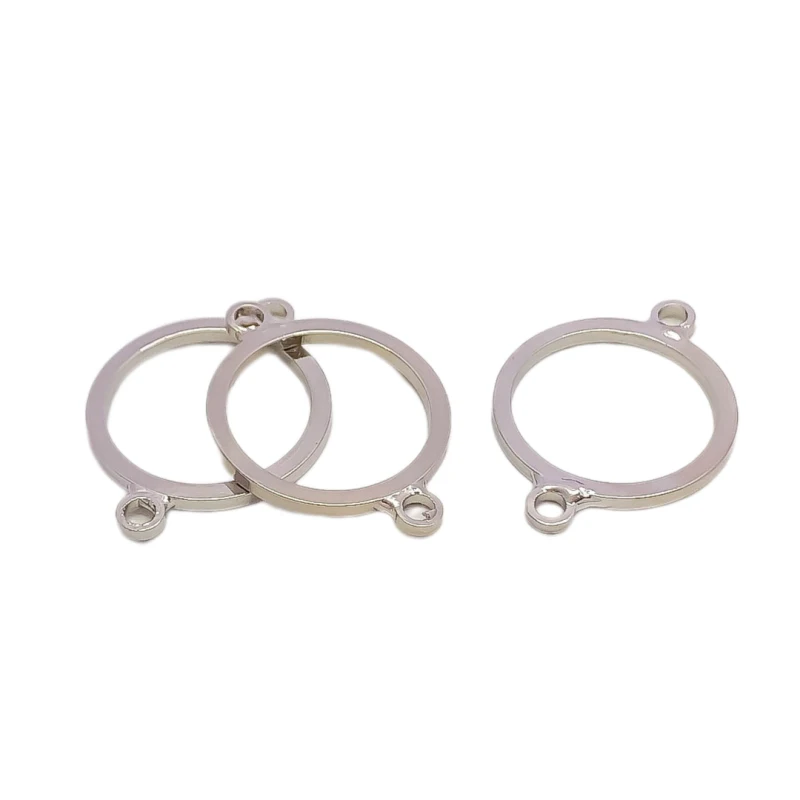 Ear Drop White K Gold Color Plated Pendant Neckalce Charms Earring Accessories Diy Handmade Jewelry Making Material 6pcs