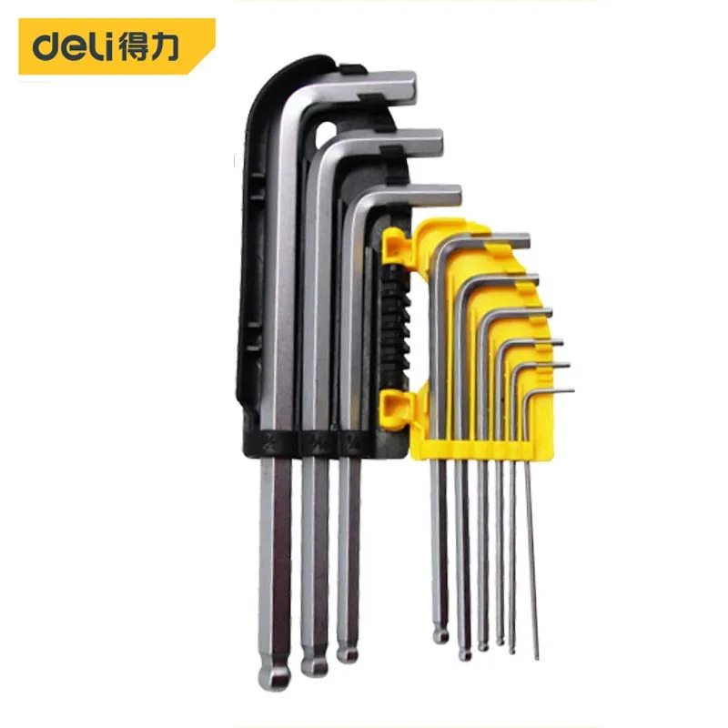 

L-Shape Chromium Vanadium Steel Ball End Hex Allen Key Wrench Spanner Set Home Repair Tools Internal Hexagonal Wrench Inch