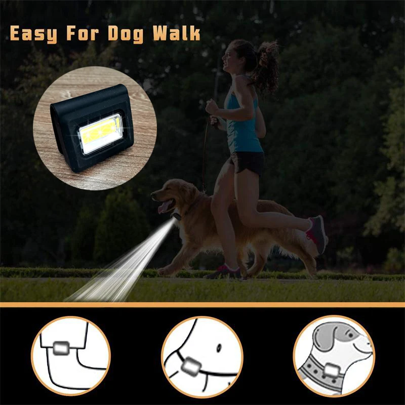 

Outdoor Night Running Light COB LED Dog Light USB Rechargeable Chest Lamp Safety Jogging Flashlight