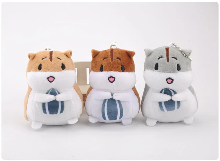 new cute 10cm plush  Hamster  Hug belly stufeed soft Keychain Pendant Backpack decoration Favorite christmas gift for friend