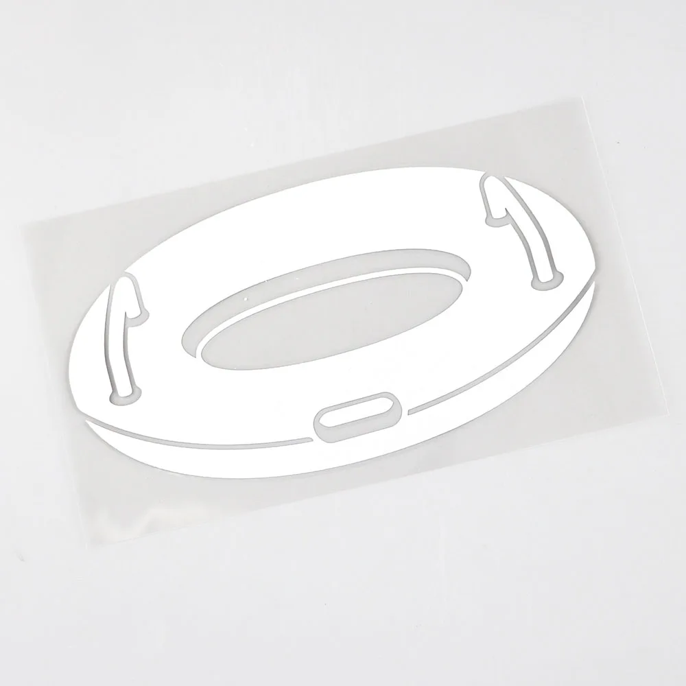 QYPF 16.8CM×8.8CM Decal Inflatable Swimming Ring Vinyl Car Sticker Black/Silver 2A-0140