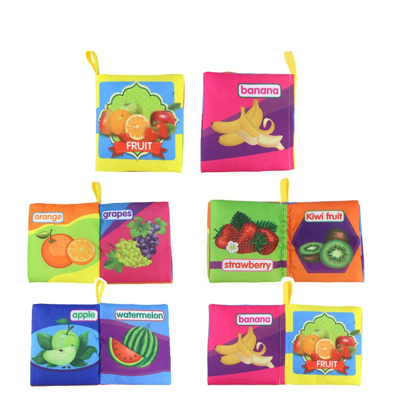 Jouets suspendus pour bébés, 8pages, landau, téléphone portable, sonnerie, livre en tissu animal doux, apprentissage préscolaire, jouets éducatifs pour bébés