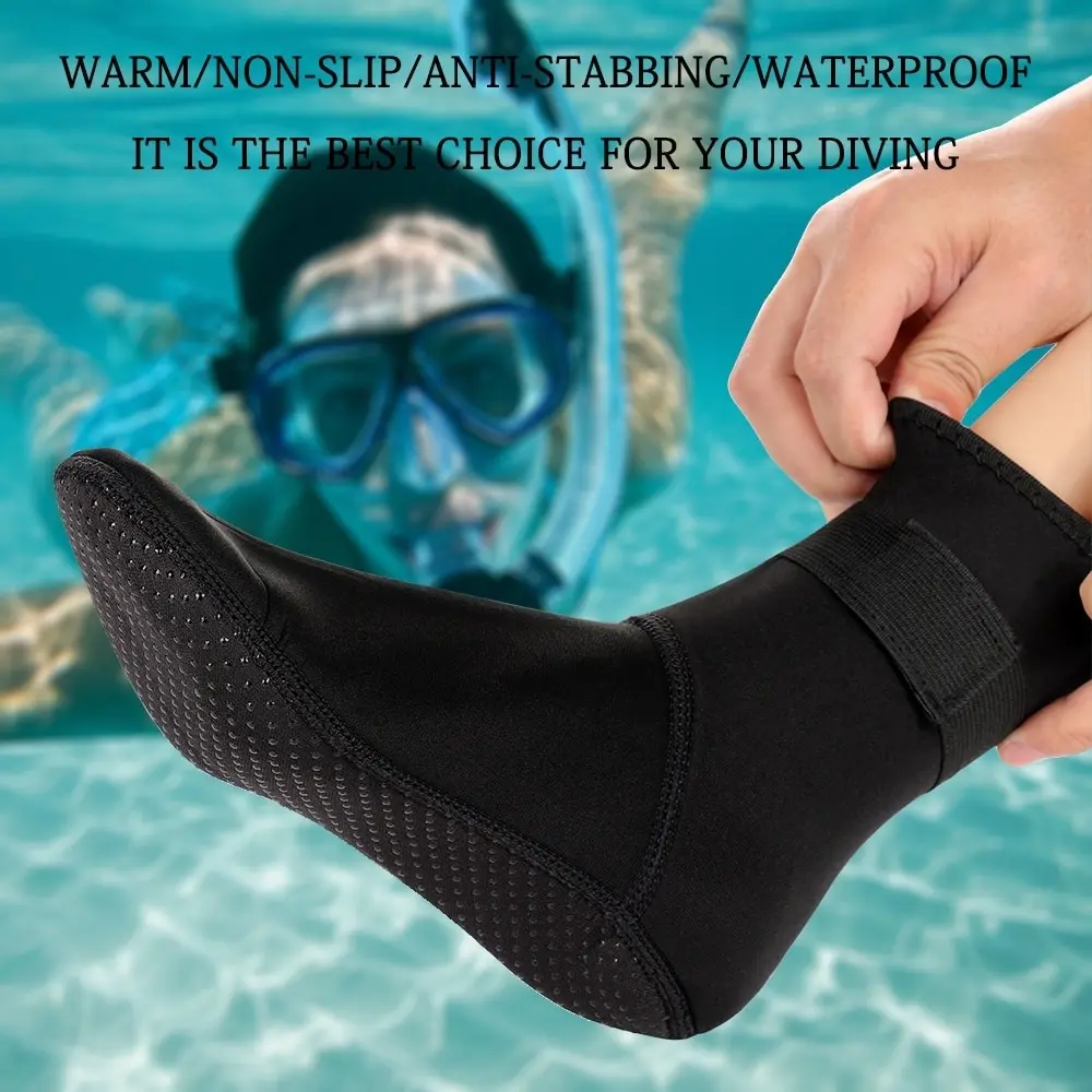 3mm Neoprene Diving Socks Swim Water Boots Non-slip Beach Boots Wetsuit Shoes Warming Snorkeling Diving Surfing Socks For Adults