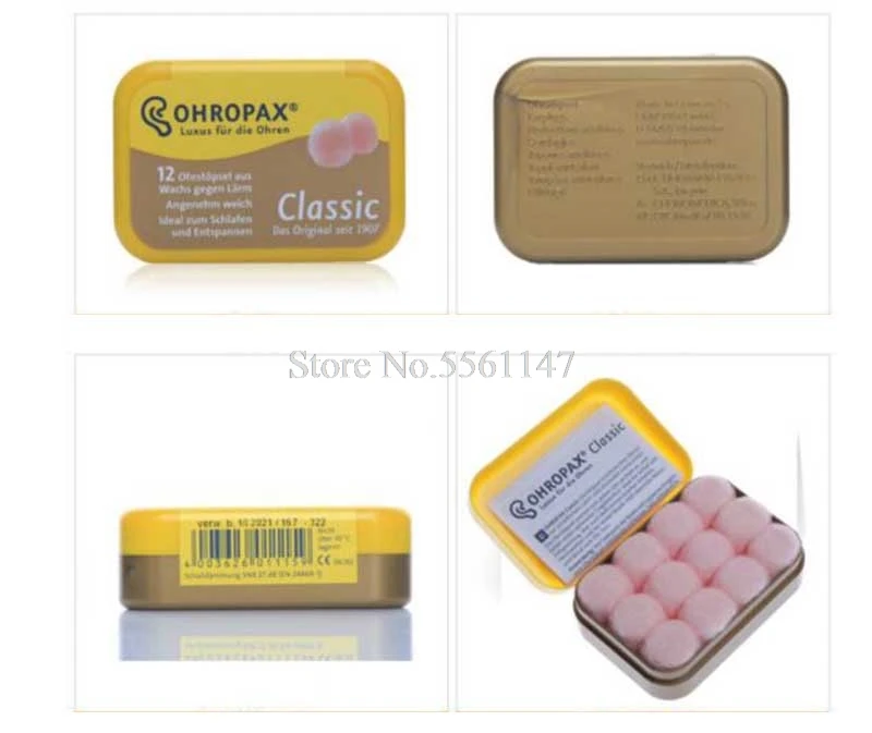 6pairs Original Classic Wax Earplugs Comfortable Wax Ear Plugs Traval Sleeping Noise Reduction Earplugs
