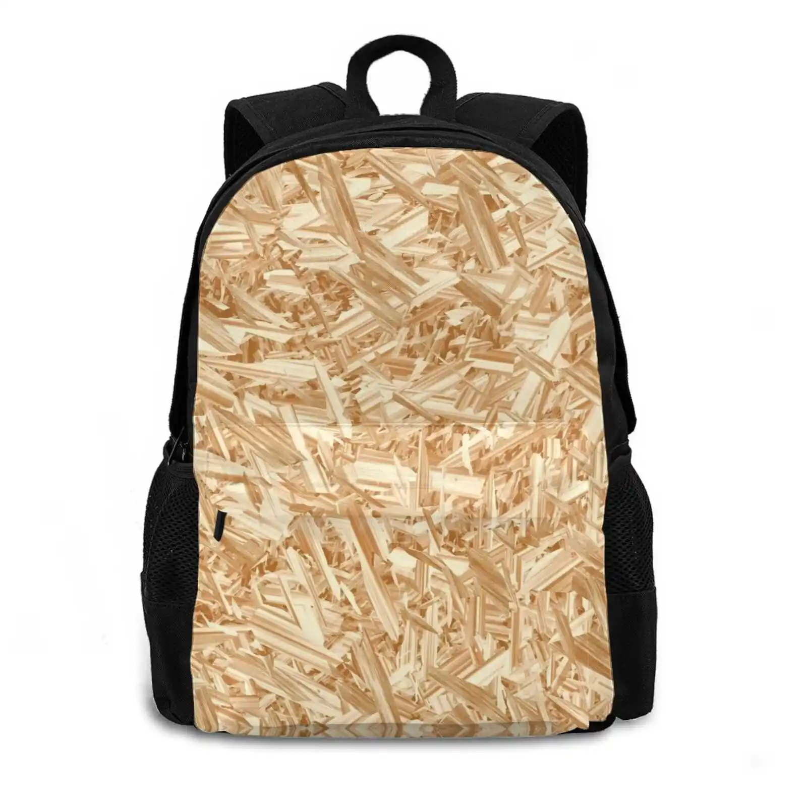 Osb Construction Plywood Texture Decor New Arrivals Unisex Bags Student Bag Backpack Osb Plywood Construction Contractor