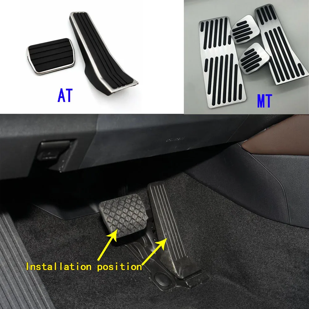 For Mazda CX-30 CX30 2020 2021 2022 2023 Car Styling Foot Inner Brake Rest Frame Trim Break Pedal Moulding Hood 2PCs