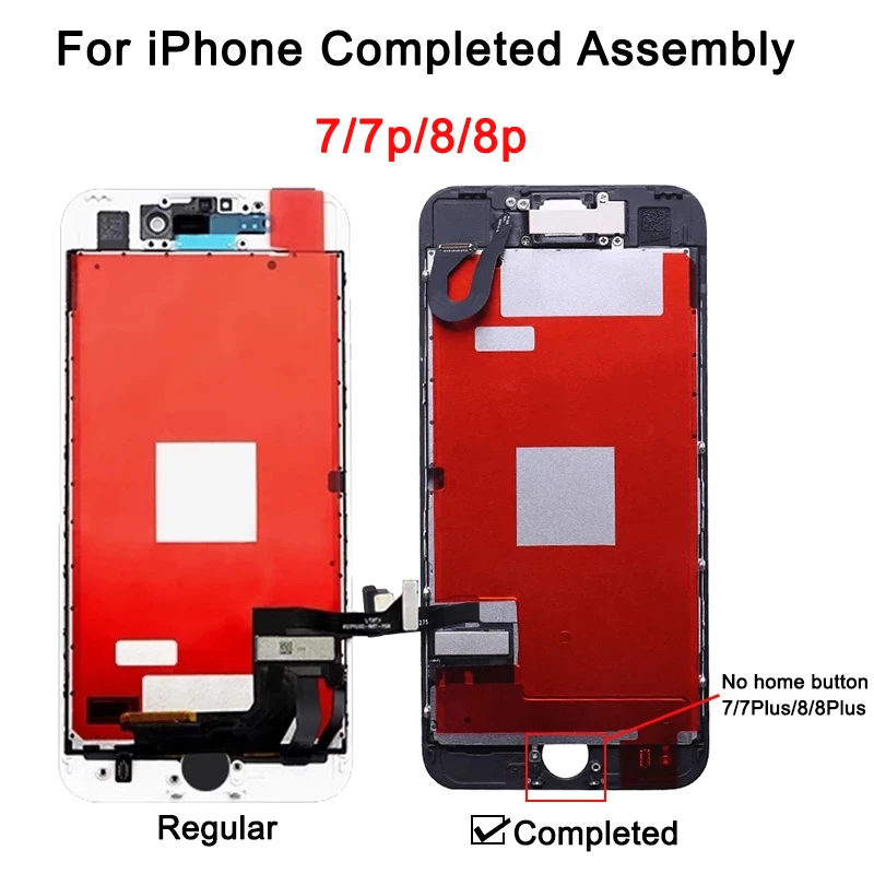 AAA+++ Full Set LCD Display Replacement For iPhone 6 6S 5S 5C SE 7 Plus 8 Plus SE2 Complete Screen with Camera and Home Button