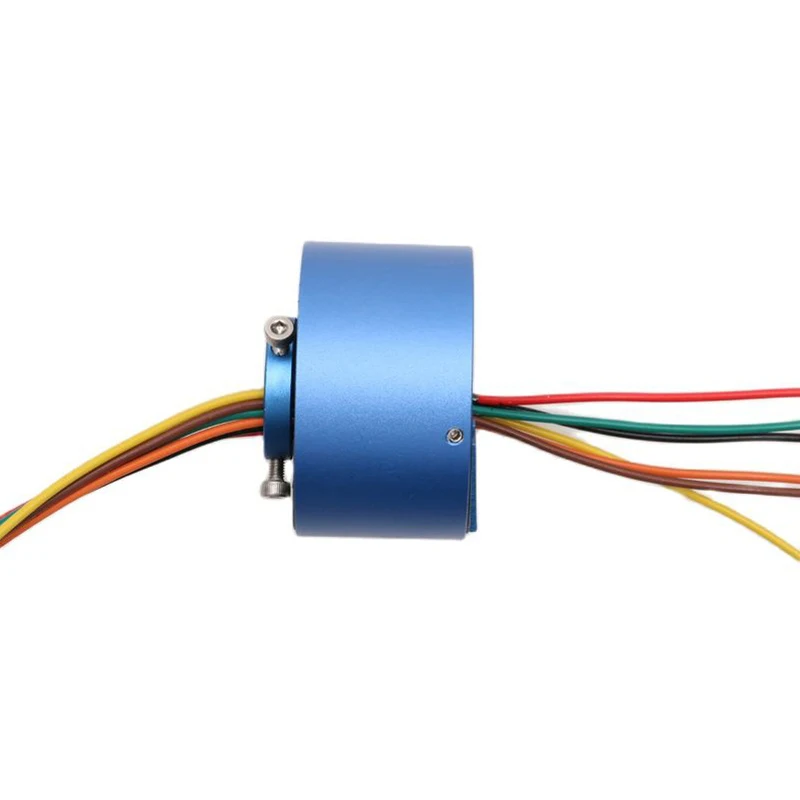 

Hole Dia12.7mm Hollow Shaft Slip Ring Dia 54mm 6CH 10A Through Bore Slipring Collector Connector Rotating Electronic Brush