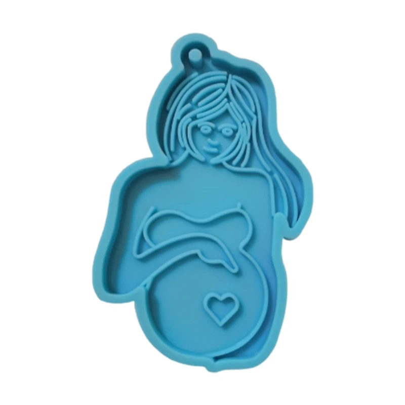 Shiny Breastfeeding Mother Baby Mold Silicone Mold DIY Jewelry Key Ring Pendant Decoration Epoxy Resin Keychains Mould