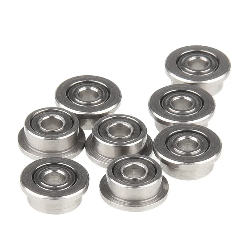 Imagem -03 - Blindado Miniatura Flangeada Deep Groove Ball Bearing com Flange da Polia 1000 Peças Lote Mf83zz Mf83 3x8x3 mm 3x8x2.5 mm