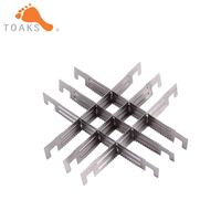 2/4/6pcs TOAKS Outdoor Titanium Wood Stove Cross Bars & Rack Mini Portable Cross Stand Stove Rack Support Camping Stand BAR-02
