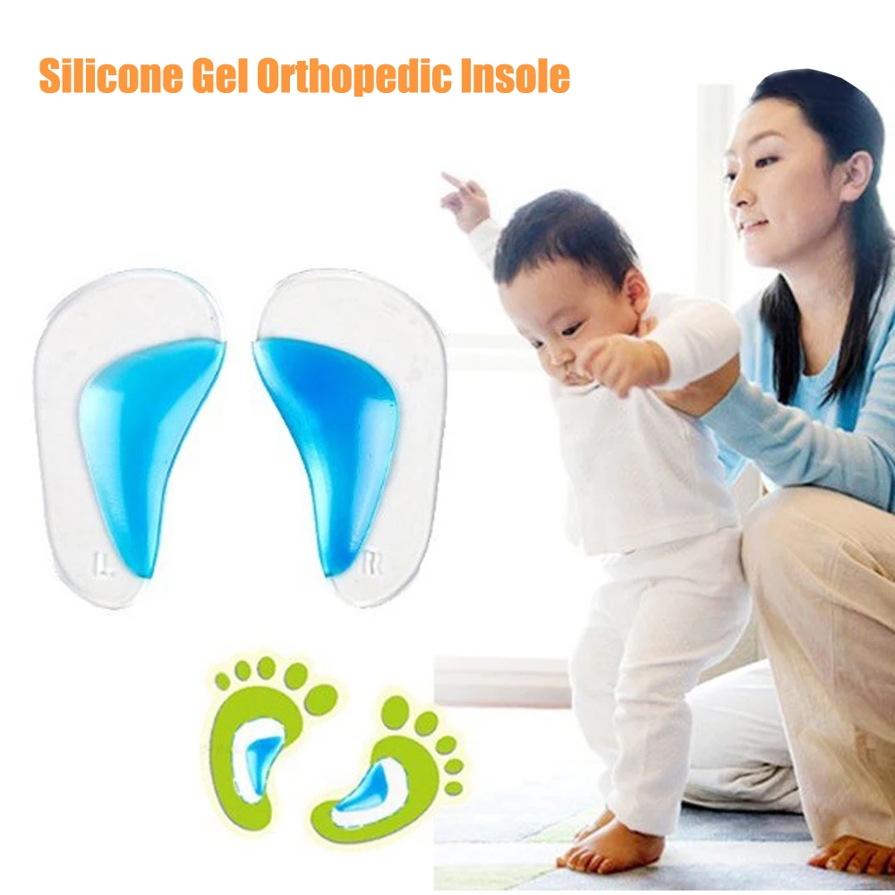 Orthopädische Einlegesohlen für Kinder, Schuheinlagen, Baby-Plattfußgewölbeunterstützung, Silikon-Gel-Einlegesohlen, orthesen für Plantarfasziitis – Detail 2