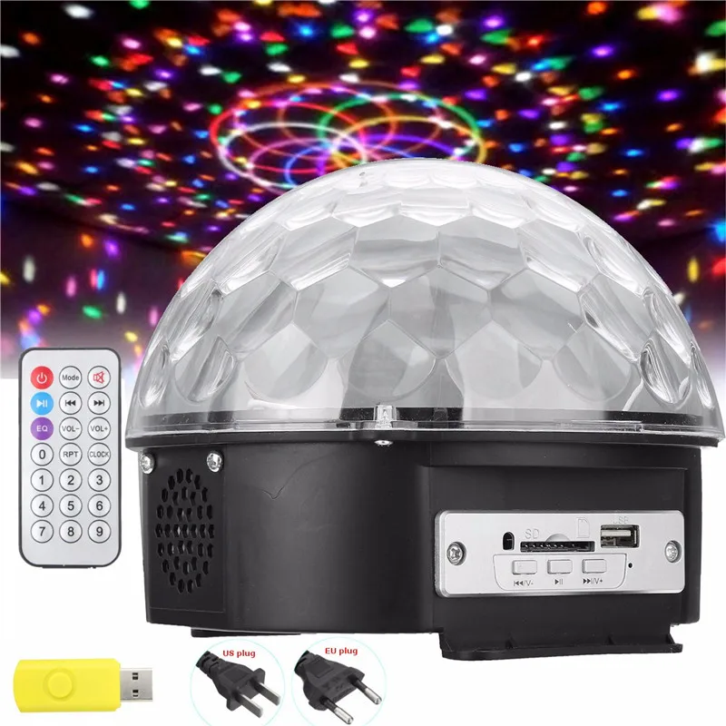 1 قطعة 6 ألوان 25 واط كريستال ماجيك الكرة Led مصباح منصة ضوء ضوء ليزر للديسكو مصابيح حفلات الصوت التحكم عن بعد دروبشيب