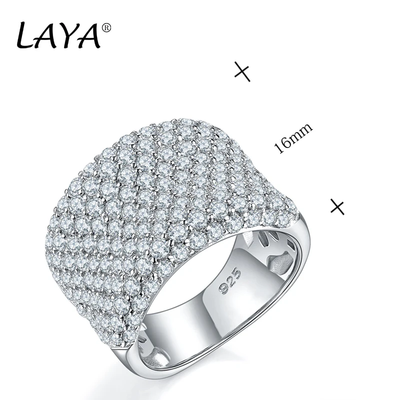 LAYA 925 Sterling Silver NEW Fashion High Quality Zircon Vintage Trendy Ring Gift Luxury Classic Jewelry For Women\'s Wedding