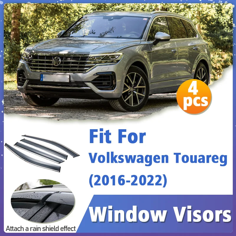 

Козырек Оконный Для Volkswagen VW Touareg 2016-2022, защитный козырек, обшивка, навесы, защита от солнца, дождя, аксессуары