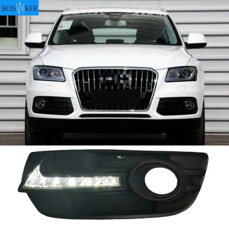 

Fits for Audi Q5 10-13 A6L Car DRL Driving Daytime Running Light DRL with flashing yellow turn signal fog lamp Relay Daylight