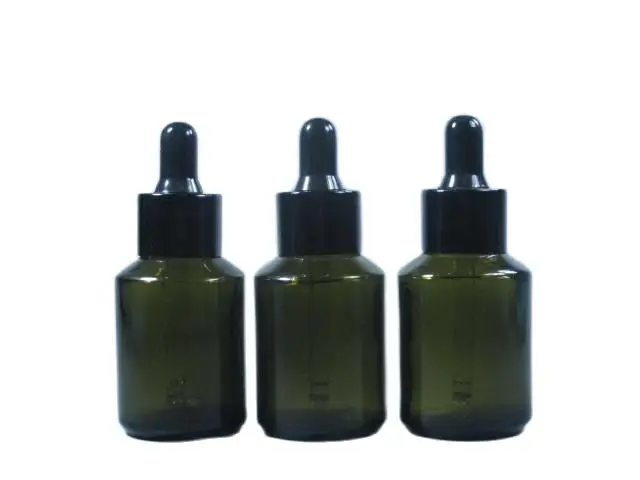 30ML 30G Olive Green Dropper Bottles, ample Bottle, Essential Oil Bottle,Cosmetic Glass Bottle, 20 Pieces/lot