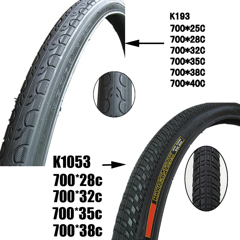 Bike Tires for Road Bike700c Tires 70C *25C/28C/32C/35C/38C/40C K193 K1053 Cruisers Bike Tyre Track Bike Fixed Bicycle Tires