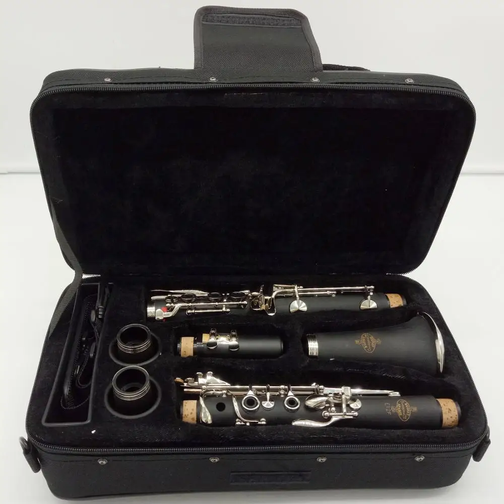 Free Shipping Music Fancier Club Bakelite Bb Clarinets E12F Student Clarinets Silver Plated Keys 17 Keys Included Mouthpiece