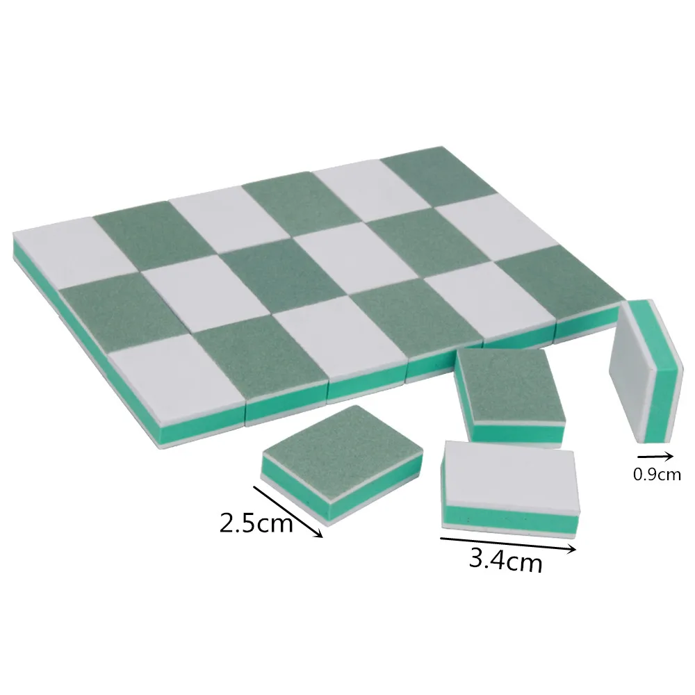 50 개/몫 전문 스폰지 네일 버핑 샌딩 파일 블록 400/3000 그릿 네일 아트 케어 페디큐어 팁 DIY 살롱 공급 업체