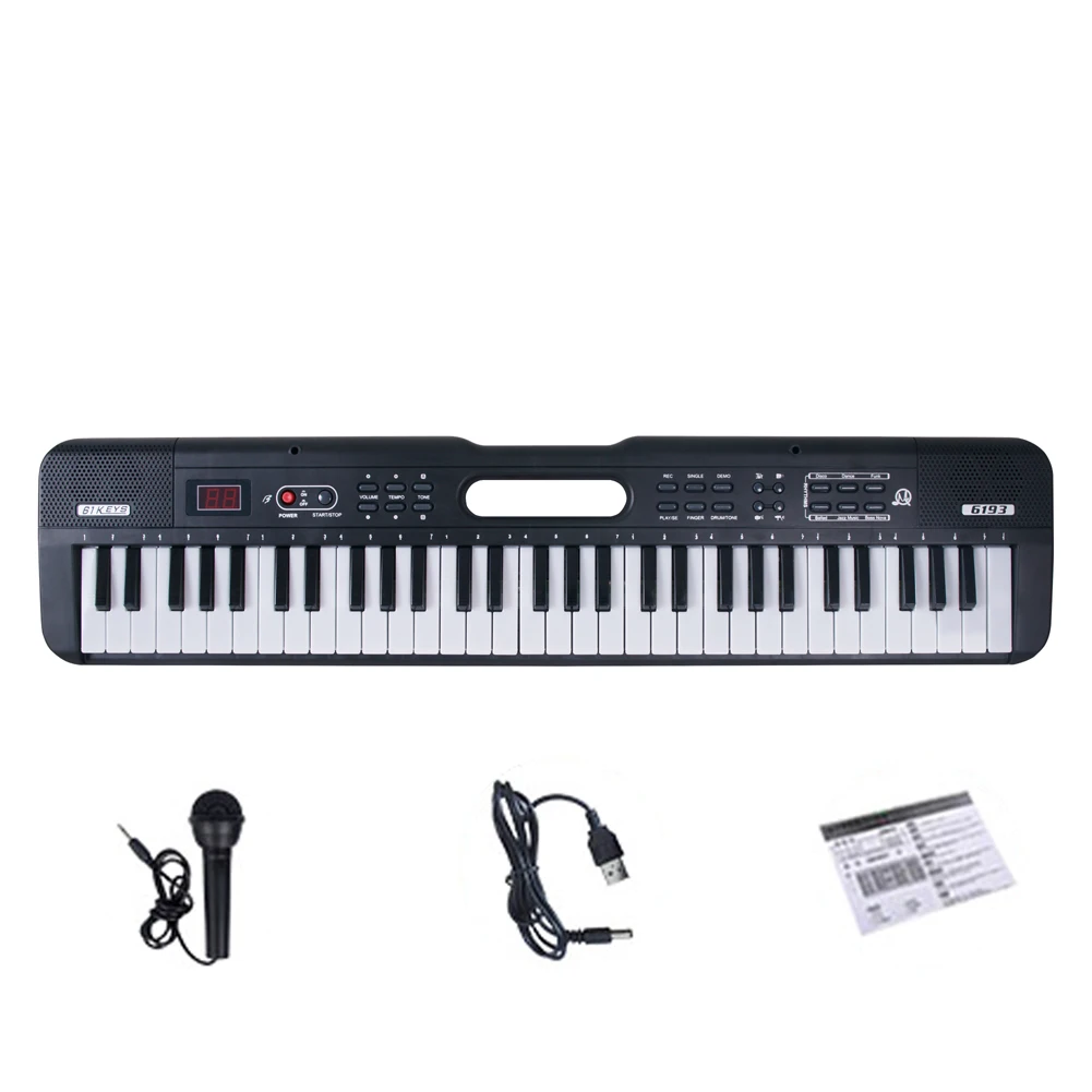 61 Keys Digital Music Electronic Keyboard Kids Multifunctional Stereo sound Electric Piano for Piano Student Musical Instrument