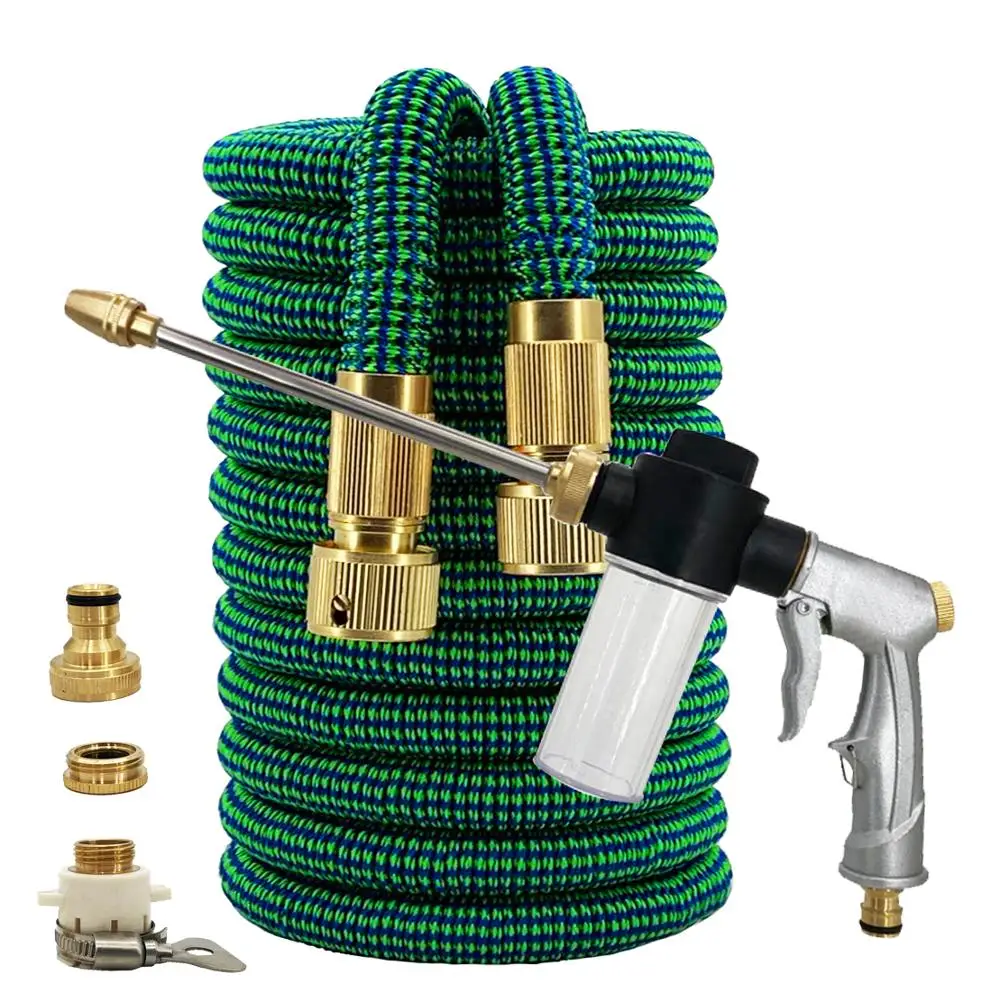 

High Qressure Hose Car Washing Machine Gardening Watering Hose Telescopic Magic Hose Garden Flower Cleaning Sprayer 25ft-100ft