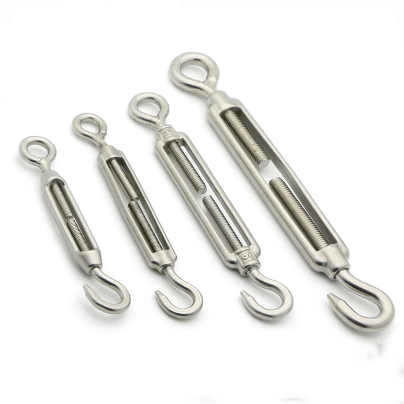 2 Chiếc M4M5M6M8M10M12 Inox 304 Móc & Mắt Turnbuckle Dây Căng Thẳng