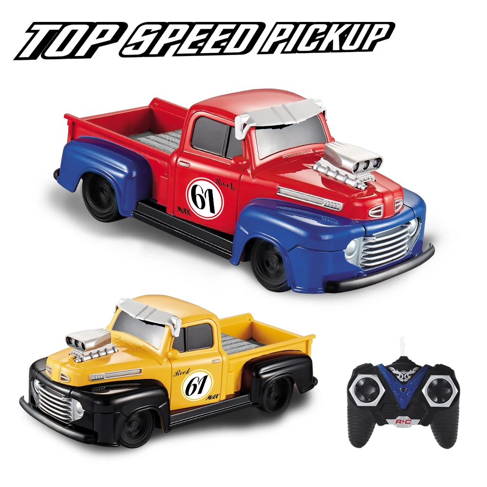 1:24 Ford Pick-up RC Car Toys 4 channel Radio Remote Control Vehicle Flashing Light Top Speed pickup Retro Car Birthday Present