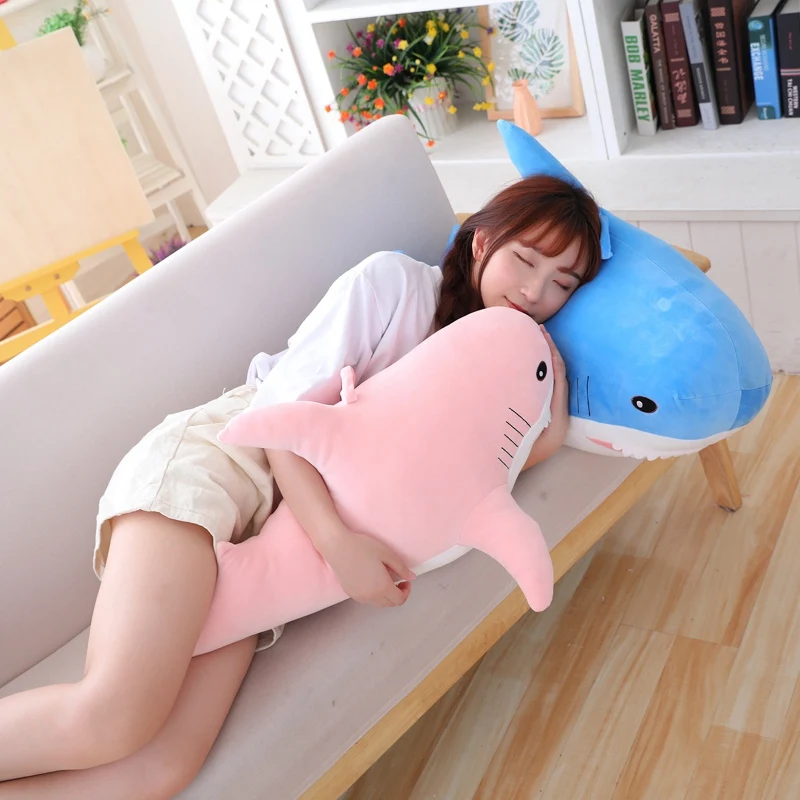 Neue 80cm/100cm Big Size Leben Shark Plüsch Spielzeug Kissen Weiche Marine Tier Whale Puppe beschwichtigen Kissen Geschenk für Kinder