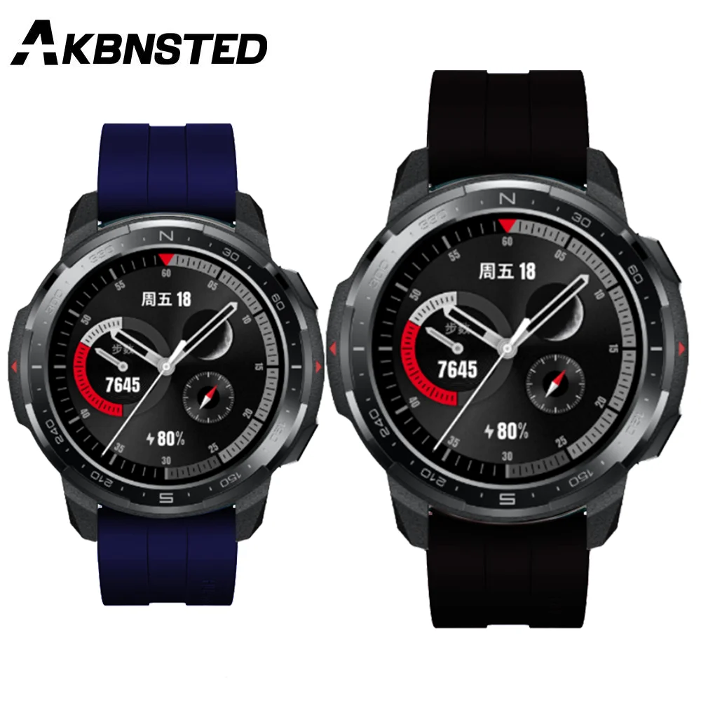 AKBNSTED 22MM Silicone Sport Strap For Huawei Watch GT 46MM/GT 2 46MM/GT 2 Pro/Honor GS Pro/Huami Amazfit GTR 47MM/GTR 2 Strap