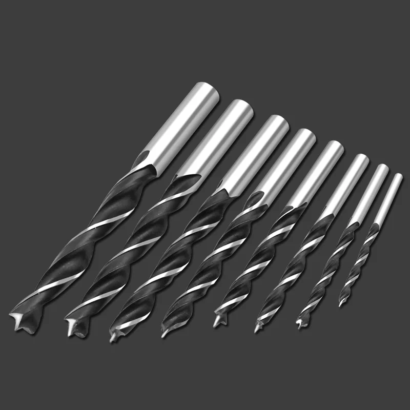 8pcs Rotonda Shank Legno Lavoro Punta del trapano Foro Seghe Cutter Tool Set Kit Per La Lavorazione del Legno Twist drill