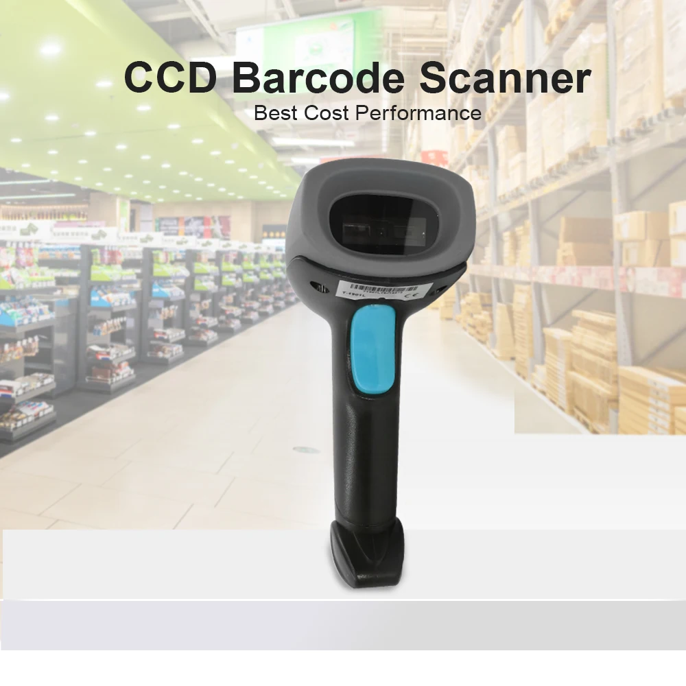 

Portable USB Wired CCD Barcode Scanner Automatic Sensing Scanning 1D 2D QR Bar Code Reader for Mobile Payment