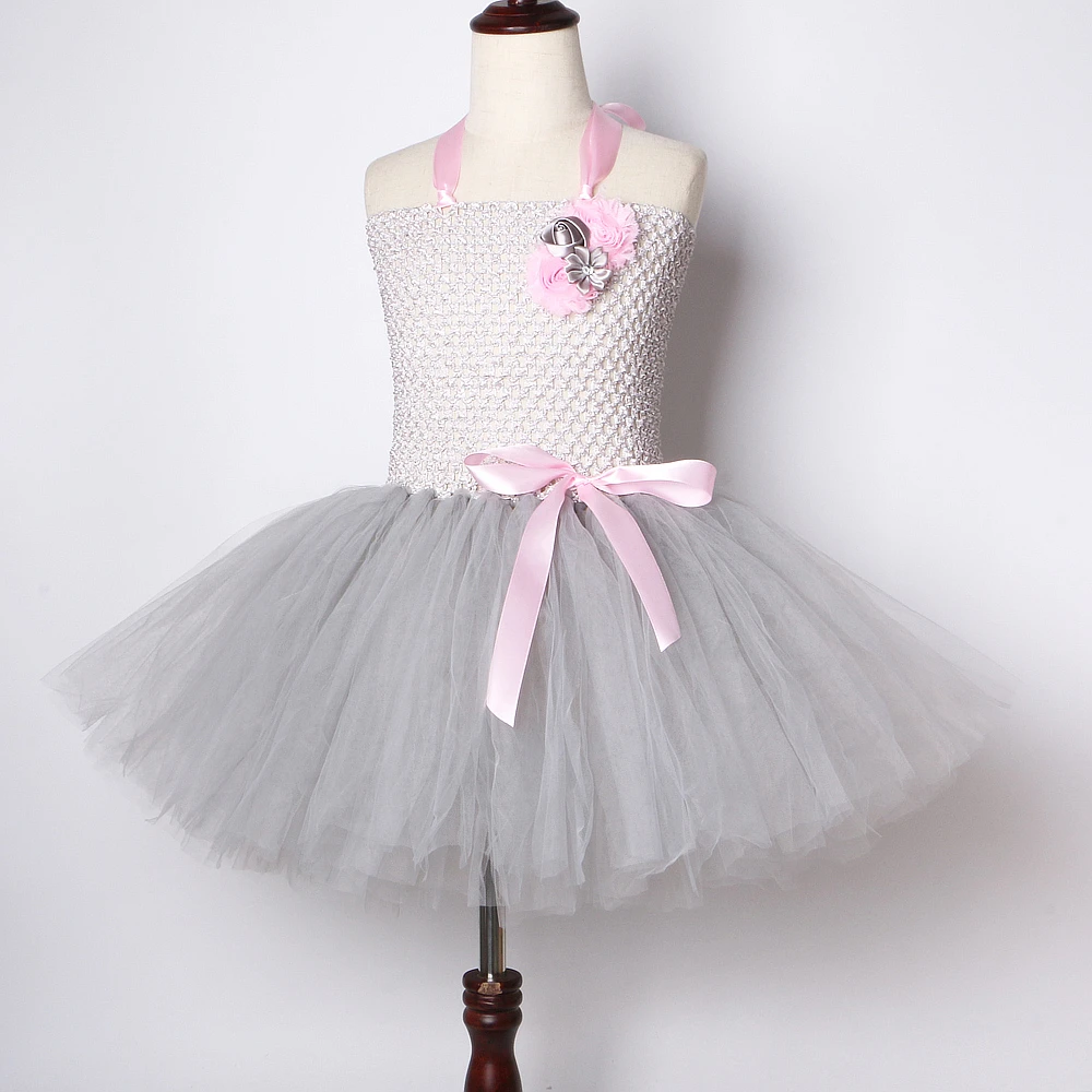 Disfraces de ratón gris para niñas, vestido de tutú para niños, disfraz de animales para niños, vestidos de Halloween para niñas, ropa de bebé para