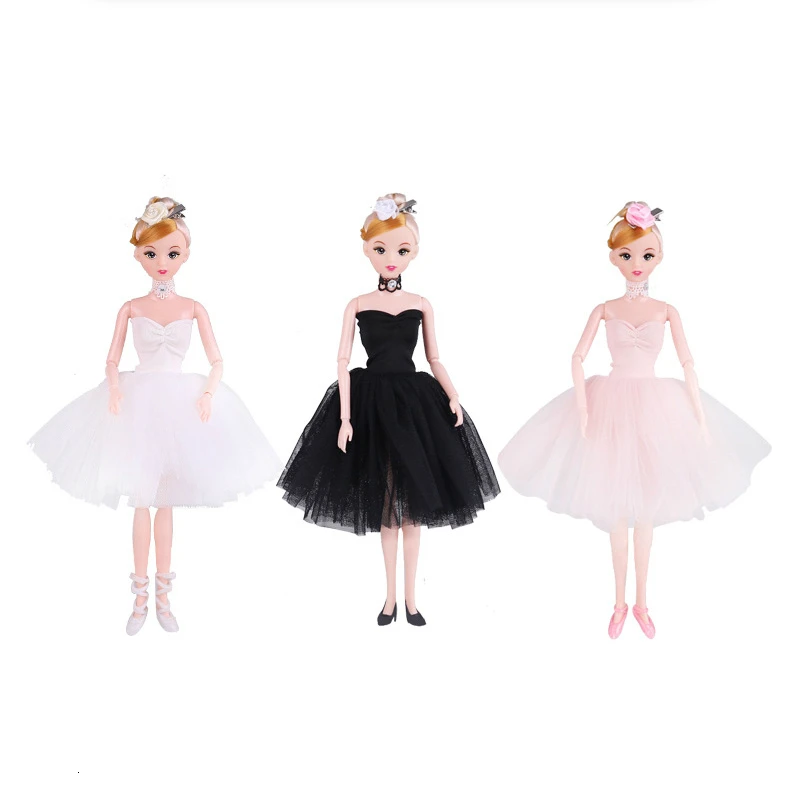 

32cm Fashion 2019 Beauty Girl Princess Doll Toys For Children Ballet 12 Joints Moveable Birthday Christmas Gifts For Kids Box