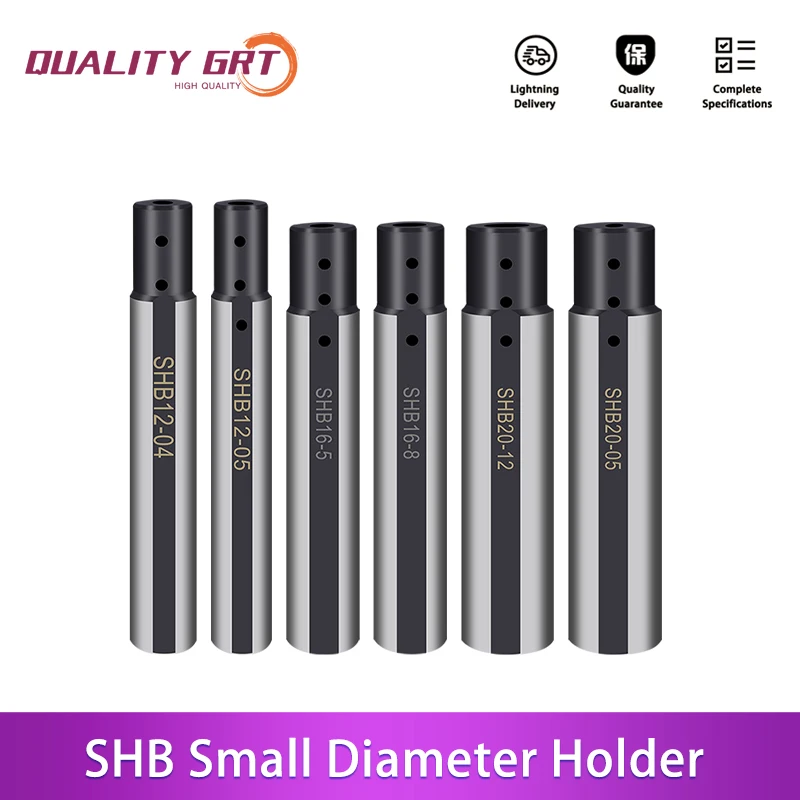 Q.Grt small diameter holder SHB12 SHB16 SHB20 Diameter 2 3 4 5 6 7 8 10 12  Tool Bar Lathe Cutter Cutting bracket CNC Cutting