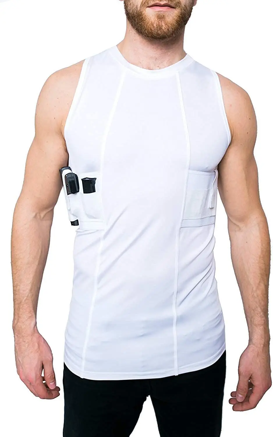 LOVESLF Concealment Men Womens Tank Scoop Neck Shirt Gun Holster Shirt Tactical SS Holster Shirt Concealed Carry Clothing 6