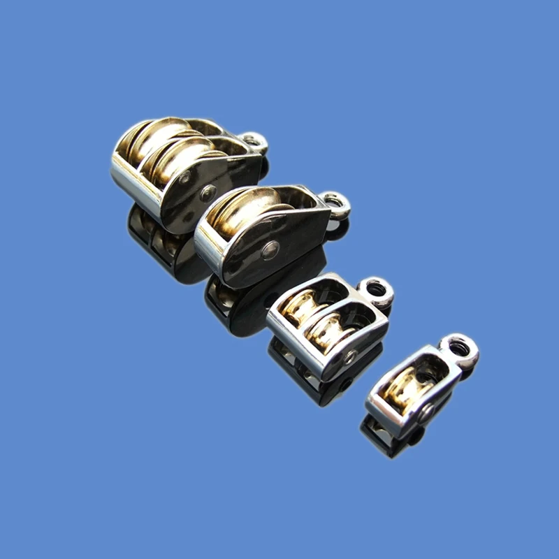 1Pcs Metal Fixed Swivel Pulley Sheave Rigging Lift Hoist Rope Hanging Lifting Wheel