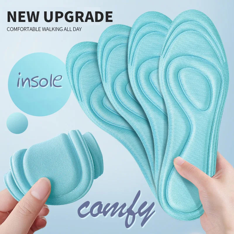 NAFOING EVA Memory Foam Breathable Deodorant Insoles for Men Running Cushion Lift Heel Comforat Sole Shoe Orthopedic Solf Pad