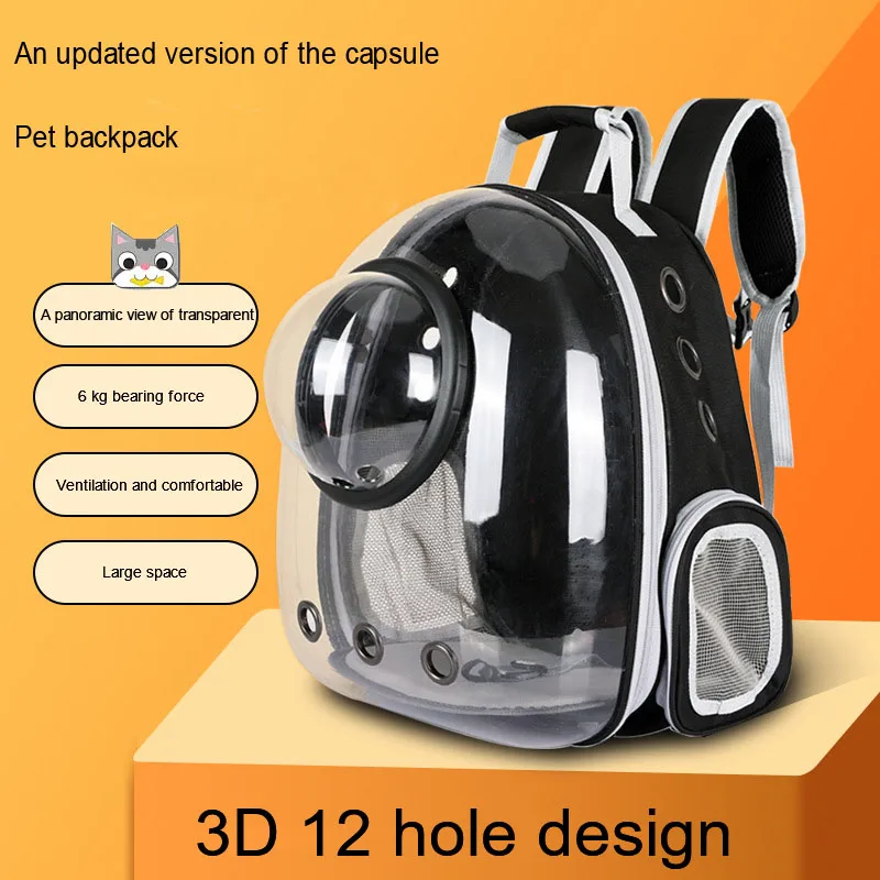 

Cat Bag For Cats Upgrade Space Capsule Large Space Pet Backpack Transparent Sunscreen Kitten Dog Bag Portable Pet Products