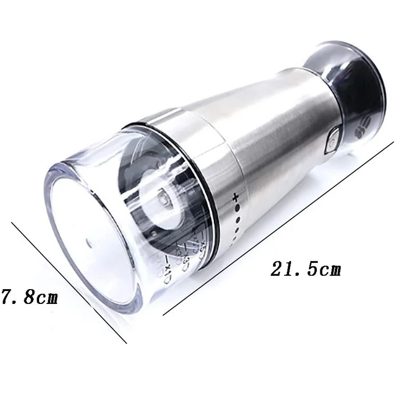 조정 가능한 거침 그라인드 설정 휴대용 충전식 전기 핸드 헬드 USB 커피 그라인더, 버 그라인더 5 컵 실버