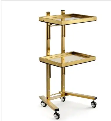 New stainless steel beauty salon cart hair cutting and folding tool cart hair salon dedicated for hot dyeing