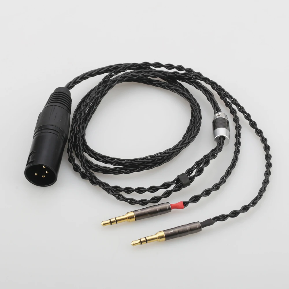 Audiocrast 2x3.5mm HiFi 4-pin XLR męski zrównoważony słuchawek kabel uaktualnienie dla Sundara Aventho ogniskowej elegia am kurfürstendamm t1 t5p