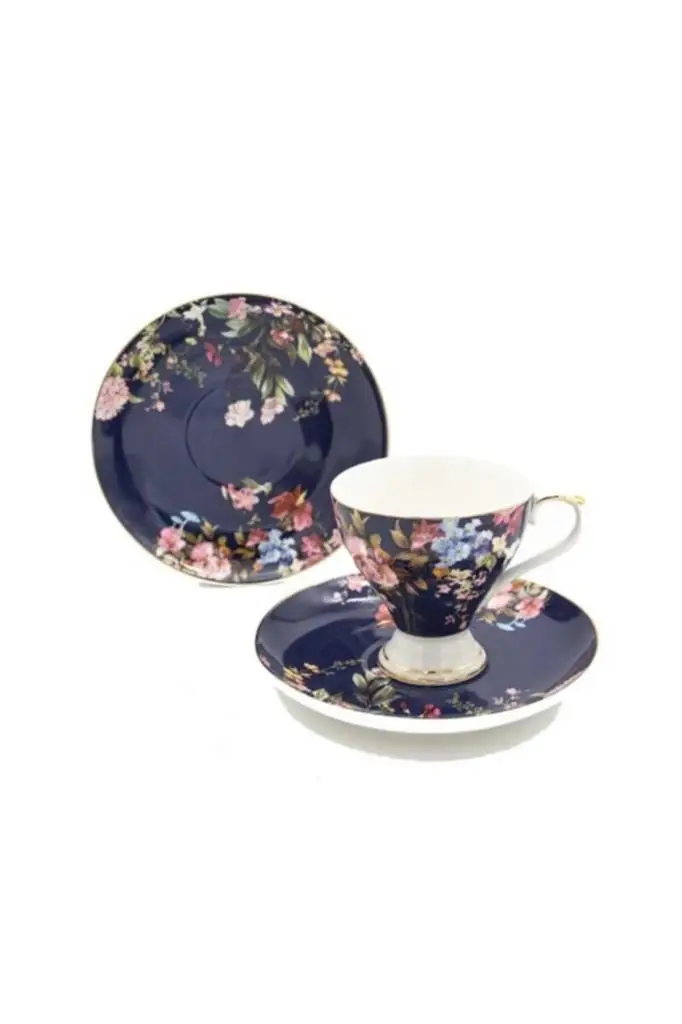 DOLBOVI Symbol Flower Pattern coffee cup Pad Navy CLAIRE-58 mug кружка coffee cup cup