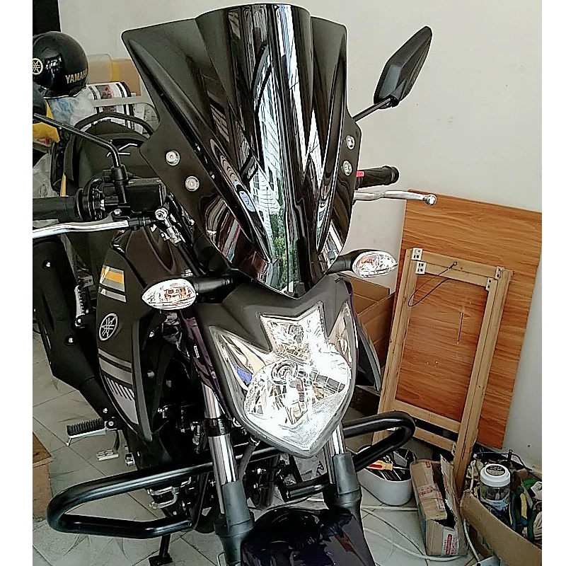 Windscreen For Naked Street Yamaha XJ6 FZ-16 FZ16 FZ1 FZ6 S2 FZ8 Screen Windshield Bracket 7/8\