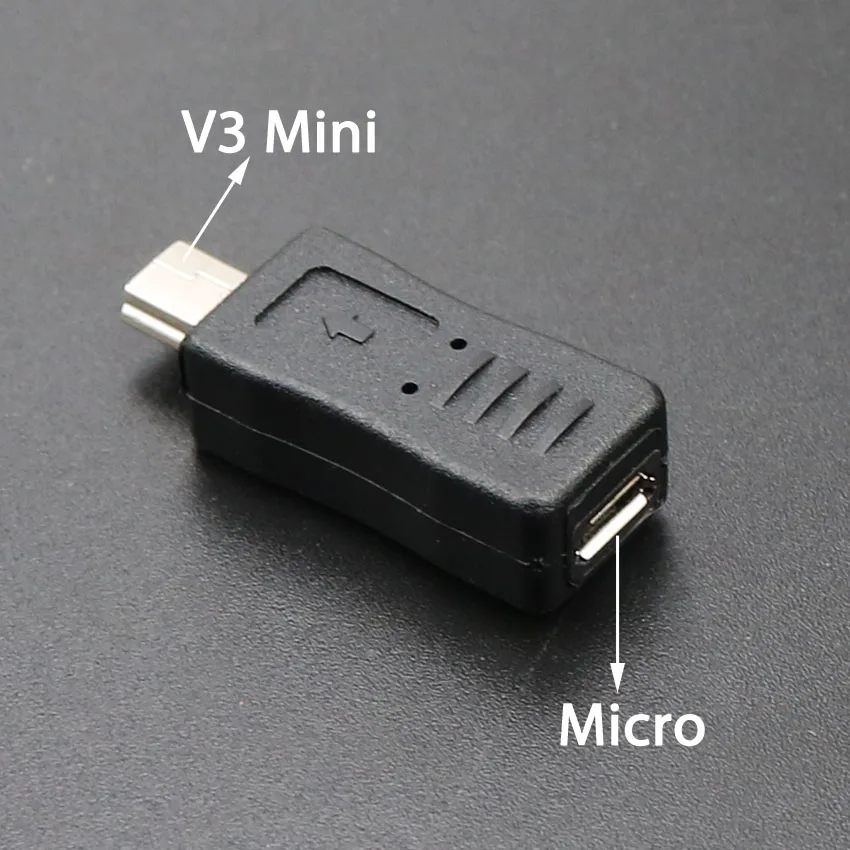 ChengHaoRan 미니 USB-마이크로 USB 남성 여성 프린터 V3 마이크로 USB 플러그 잭 전원 커넥터 전화 MP5 요법에 대 한 충전 어댑터