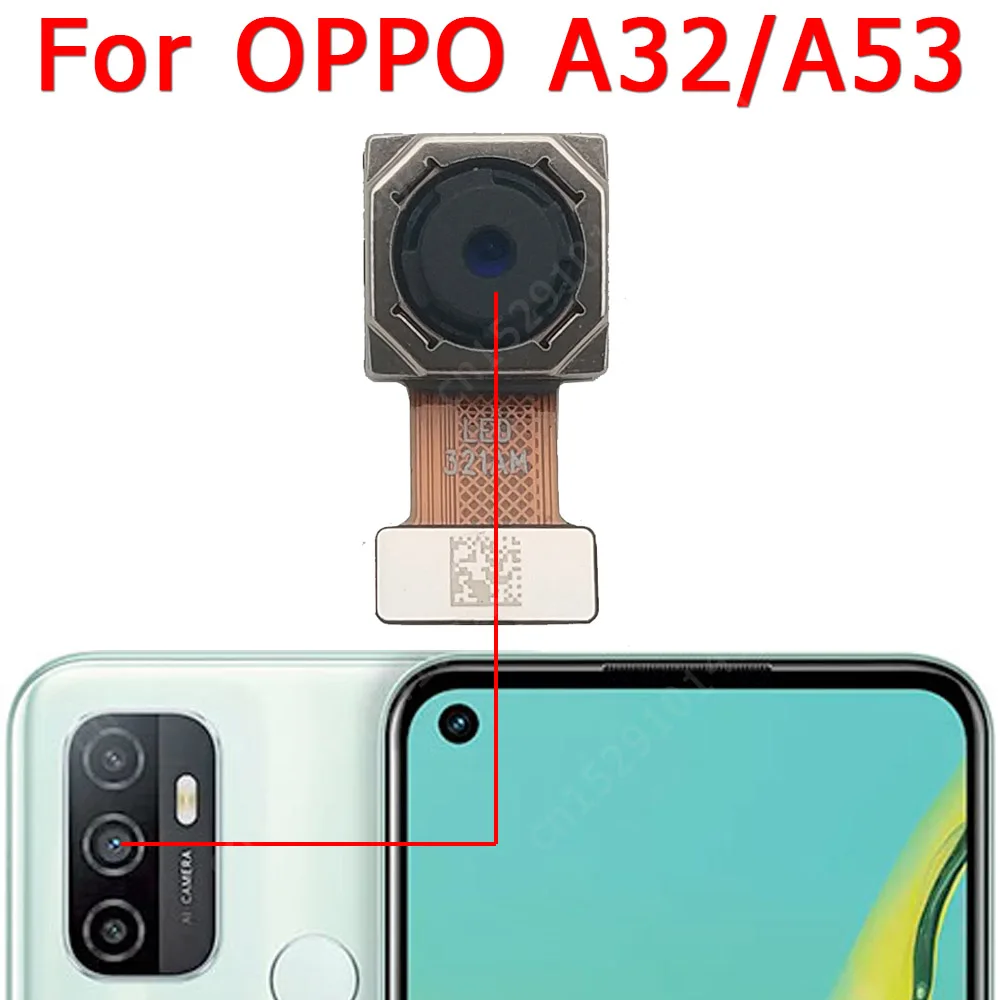 Rear Camera For OPPO A53 A32 Back View Main Big Backside Camera Module Flex Cable Replacement Repair Spare Parts