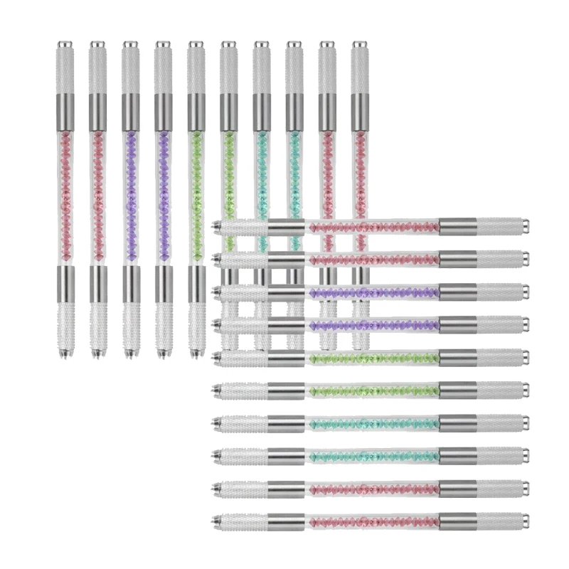 20pcs Microblading Pen with Needles Permanent Makeup Pen Machine for Manual Eyebrow Tattoo Supplies Wholesale Accessories